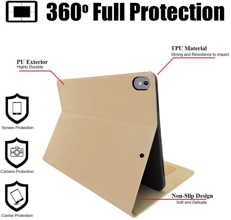 Remson Multifunctional Leather Card Slot Flip Case Cover For Apple iPad 10.5 Beige - Image 3