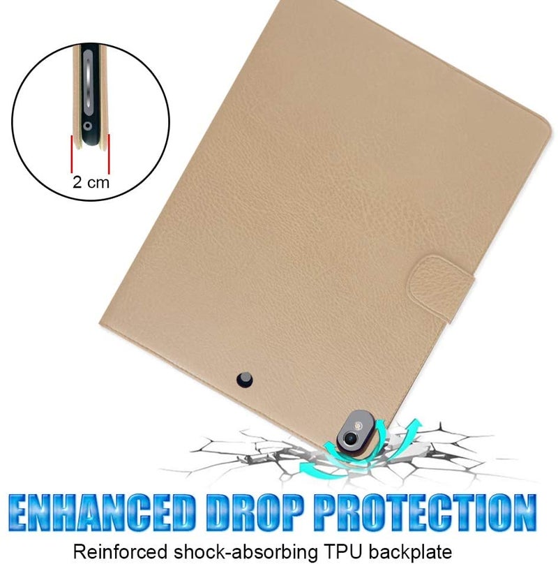 Remson Multifunctional Leather Card Slot Flip Case Cover For Apple iPad 10.5 Beige - Image 4