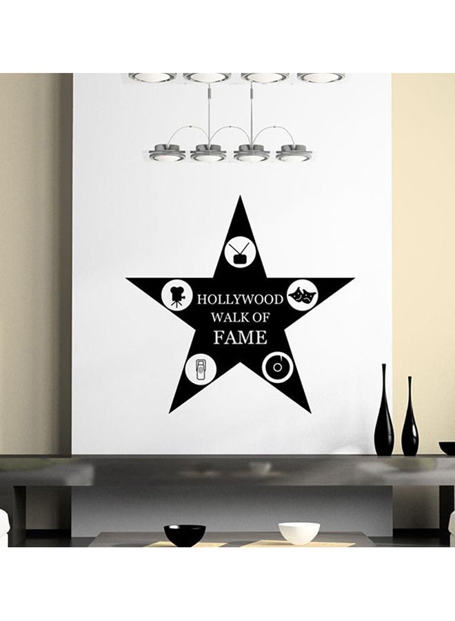 Hollywood Walk Of Fame Style Self Adhesive Wall Sticker Black 55 x 55cm