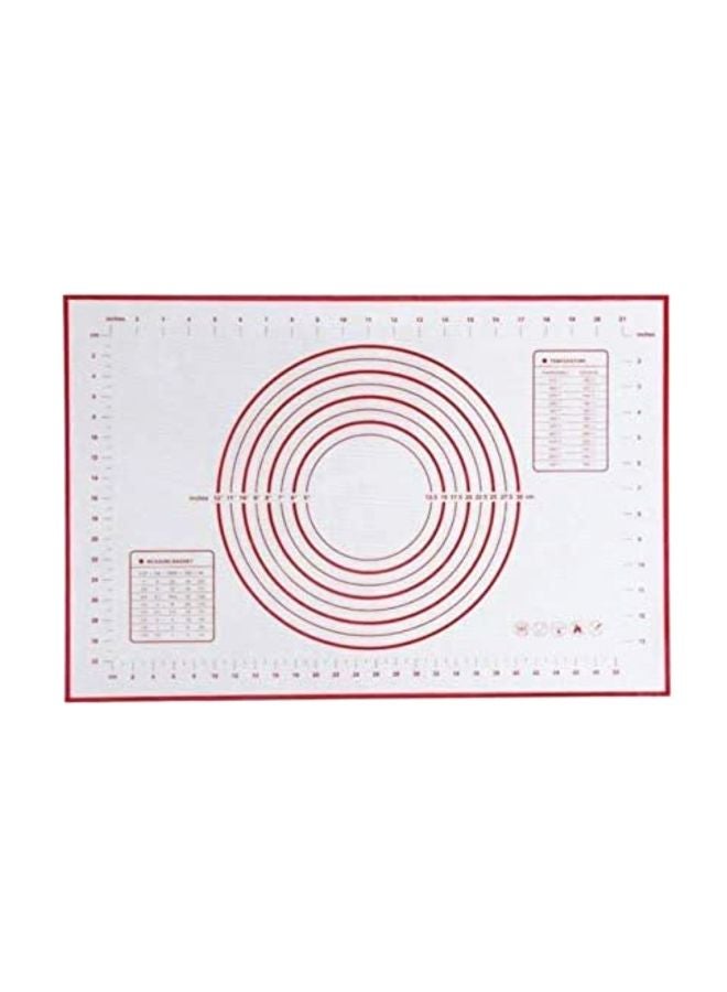 يونيفرس بساط قياس من السيليكون أبيض/أحمر 60x40سم - Image 1