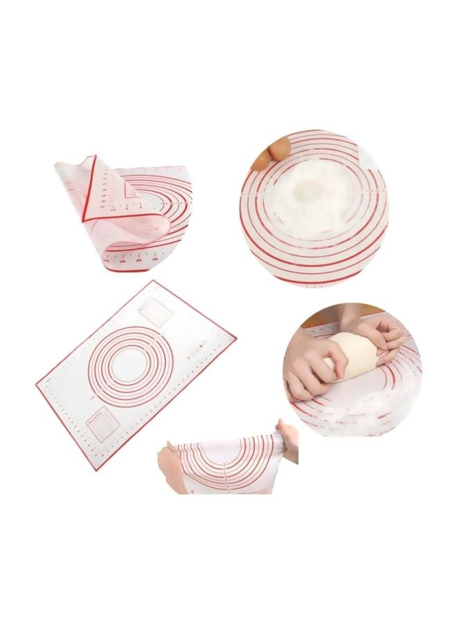 يونيفرس بساط قياس من السيليكون أبيض/أحمر 60x40سم - Image 2