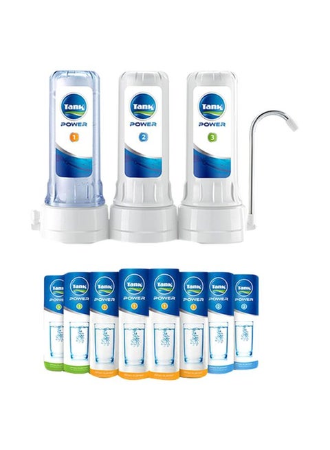 Power 3 Stage Water Filter 3S with 12 Months Cartridge White/Blue
