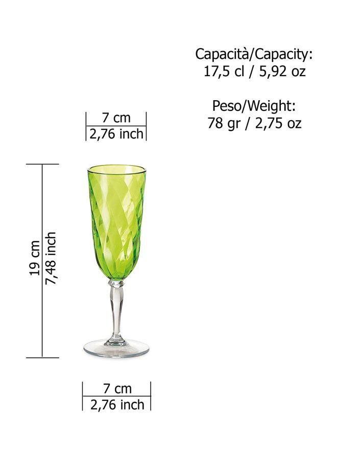 أومادا مجموعة كؤوس للشرب بنمط ماسي مكونة من 4 قطع شفاف / أخضر 17.5ملليلتر - Image 3
