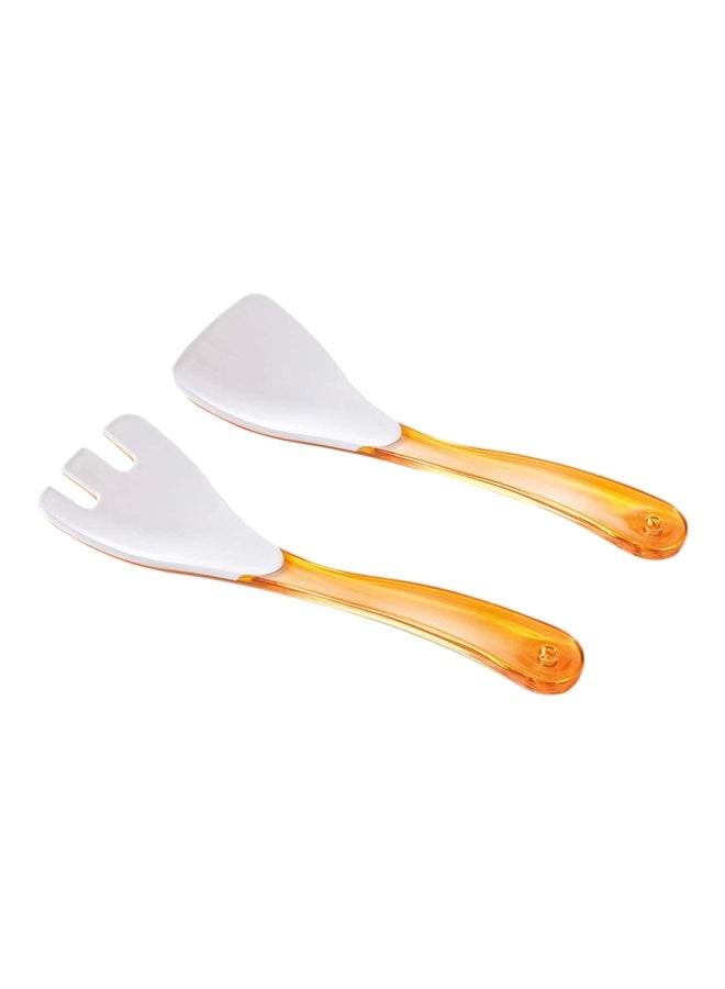 2-Piece Acrylic Server Set Yellow/White 2x (8.4x2.7x1.1)inch - v1595938890/N39505337A_1