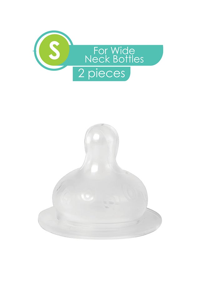 La Frutta 2-Piece Wide Neck Teat Nipple Set 0+ - Image 2