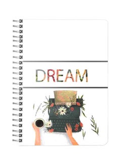 LOWHA A5 Dream Printed Notebook White/Grey/Pink  - Image 1