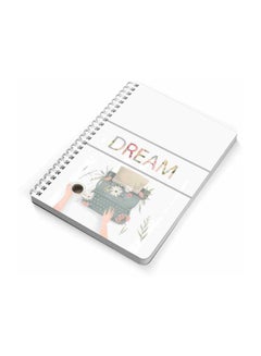 LOWHA A5 Dream Printed Notebook White/Grey/Pink  - Image 2