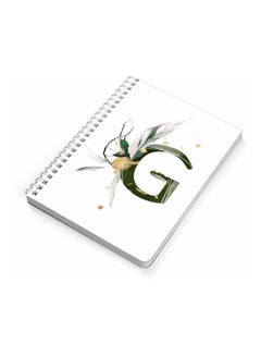 LOWHA A5 Letter G Printed Notebook White/Green/Black  - Image 2