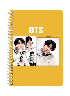 LOWHA BTS Jung Kook Printed A5 Notebook Yellow/White/Black  - Image 1