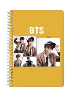 LOWHA A5 BTS Themed Spiral Bound Notebook Yellow/Brown/White  - Image 1