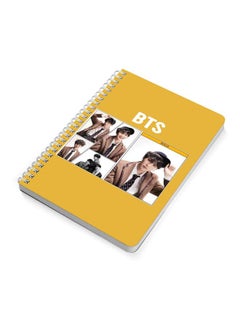 LOWHA A5 BTS Themed Spiral Bound Notebook Yellow/Brown/White  - Image 2