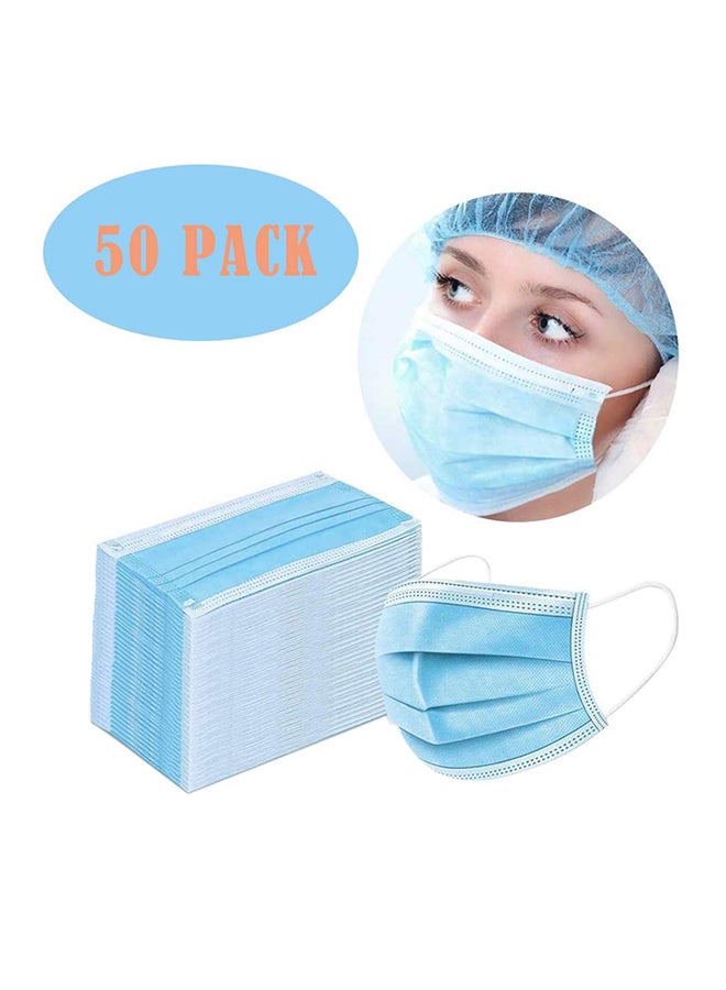 أبيكس عبوة تتكون من 50 قطعة كلاسيكية من ماسك للوجه للاستخدام لمرة واحدة وتحتوي على المطاط - Image 3