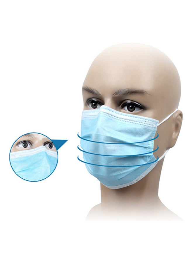 أبيكس عبوة تتكون من 50 قطعة كلاسيكية من ماسك للوجه للاستخدام لمرة واحدة وتحتوي على المطاط - Image 4