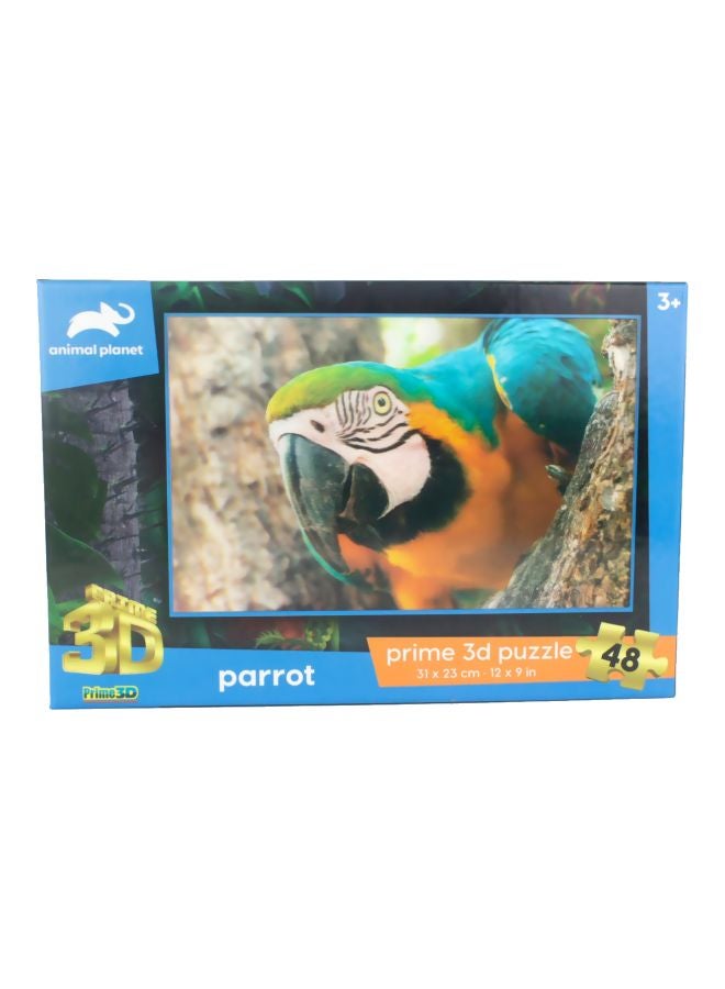 Prime 3D 48-Piece Parrot 3D Puzzle 31x23cm  - Image 1