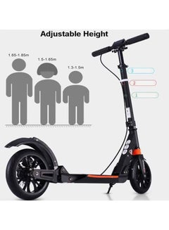 Cool Baby Adjustable And Foldable Kick Scooter With Disc Brakes For Kids, 12+ Years 108x95x20cm  - Image 2