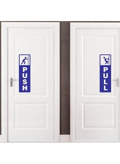 Push Pull Door Sticker Blue 35 x 45cm