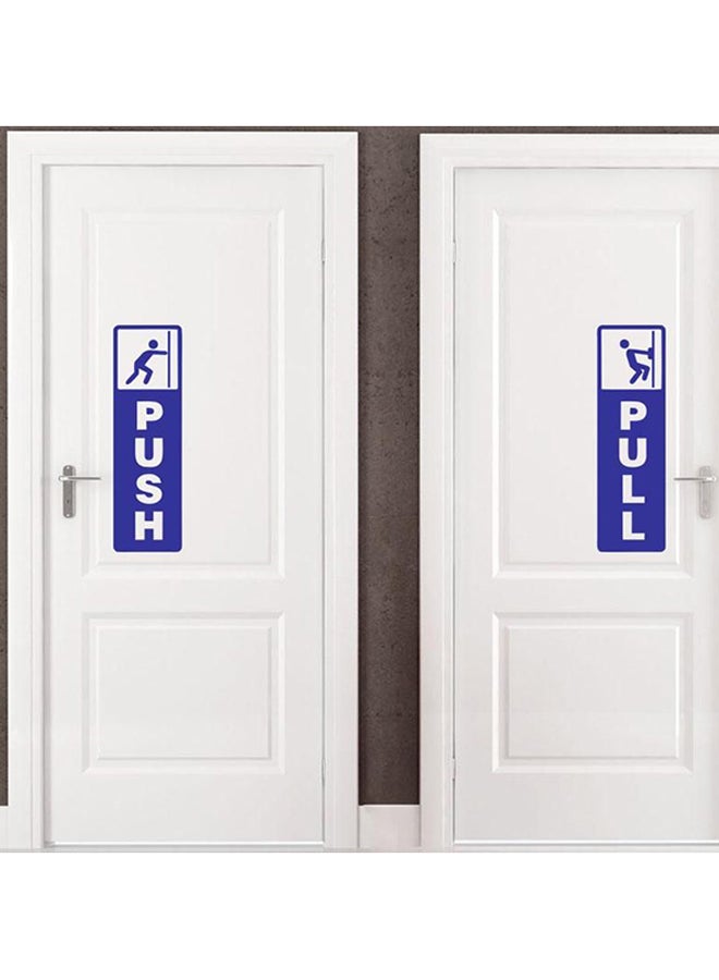 Generic - Push Pull Door Sticker Blue 35 x 45cm - Image 1