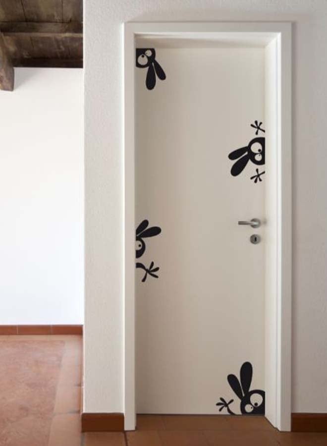 Self Adhesive Home Decoration Wall Art Sticker Black 55 x 20cm - Image 2