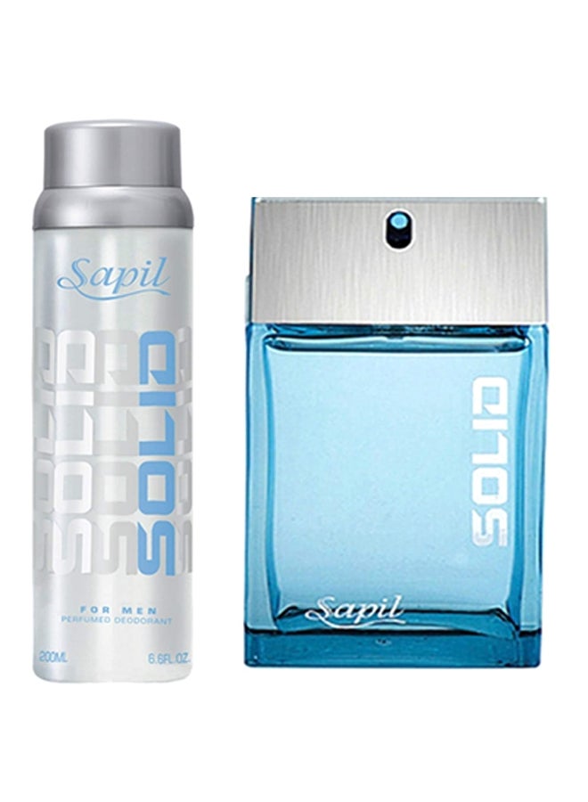 Solid Perfumed Deodorant And EDT Gift Set Perfumed Deodorant 200ml, EDT 100ml