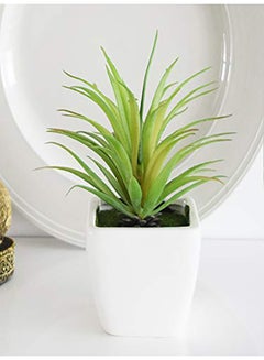 Generic Fourwalls Artificial Mini Succulent Plant With Ceramic Vase Green 360grams  - Image 2