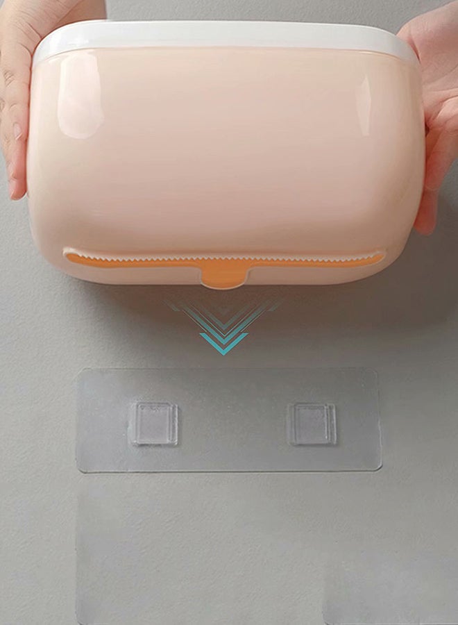 صندوق مناديل مثبت على الحائط مقاوم للماء أبيض/ وردي 25x15x16Ø³Ù†ØªÙŠÙ…ØªØ± - Image 5