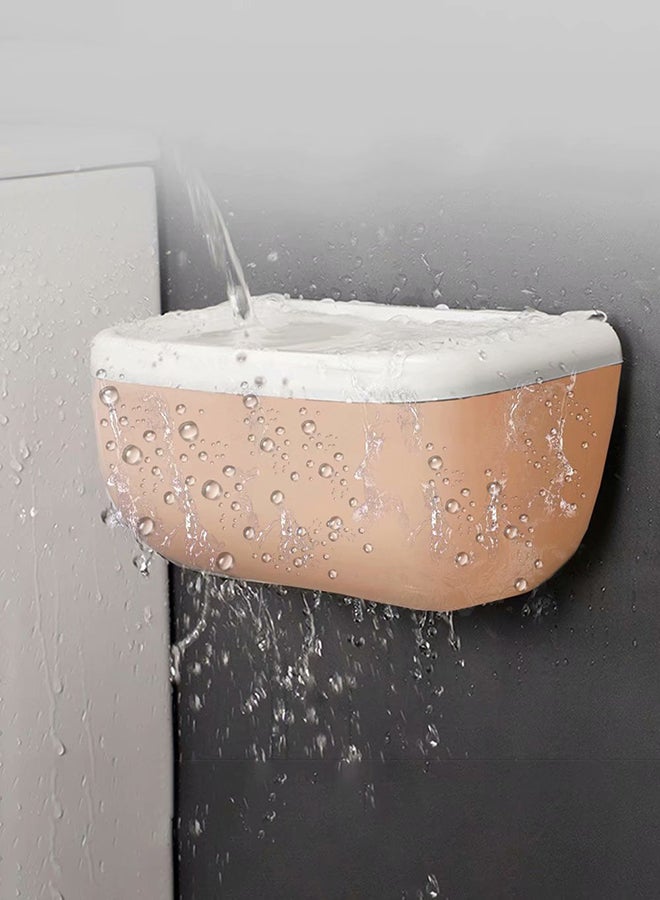 صندوق مناديل مثبت على الحائط مقاوم للماء أبيض/ وردي 25x15x16Ø³Ù†ØªÙŠÙ…ØªØ± - Image 4