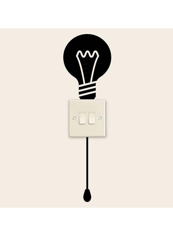 Bulb Self-Adhesive Wall Decoration Sticker Black 70 x 40cm