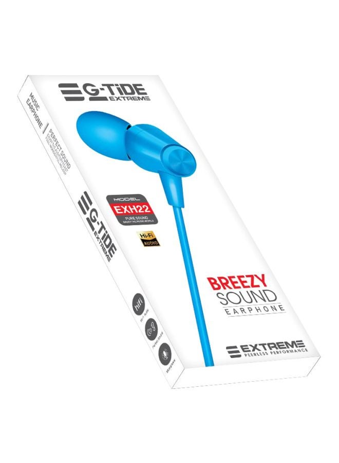 G-TiDE EXTREME - Breezy Sound Wired In-Ear Earphone With Mic Blue - Image 1