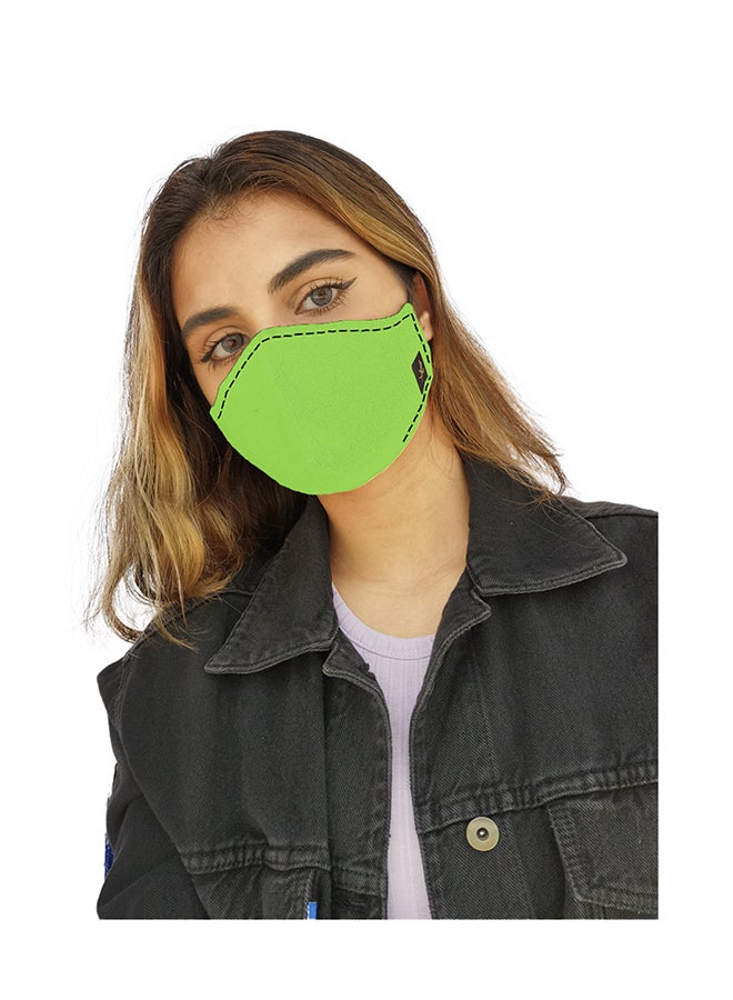 Sana'a Kayum - Reusable Face Mask Small Leaf Green - Image 1
