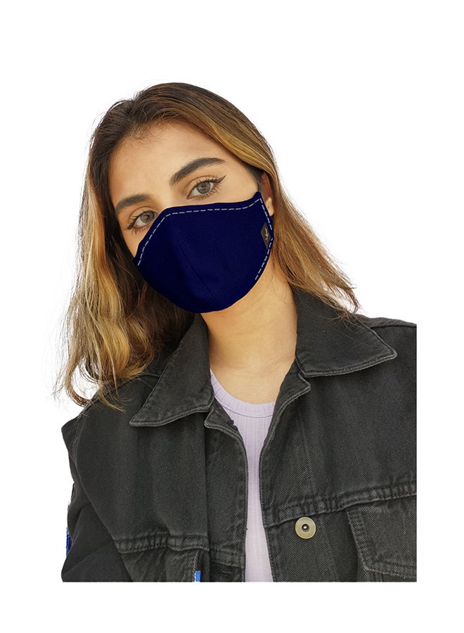 Sana'a Kayum - Reusable Face Mask Small Navy - Image 1