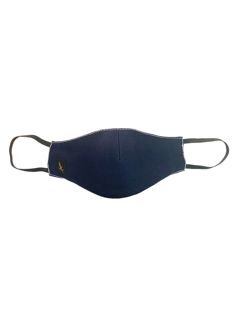 Sana'a Kayum - Reusable Face Mask Small Navy - Image 1