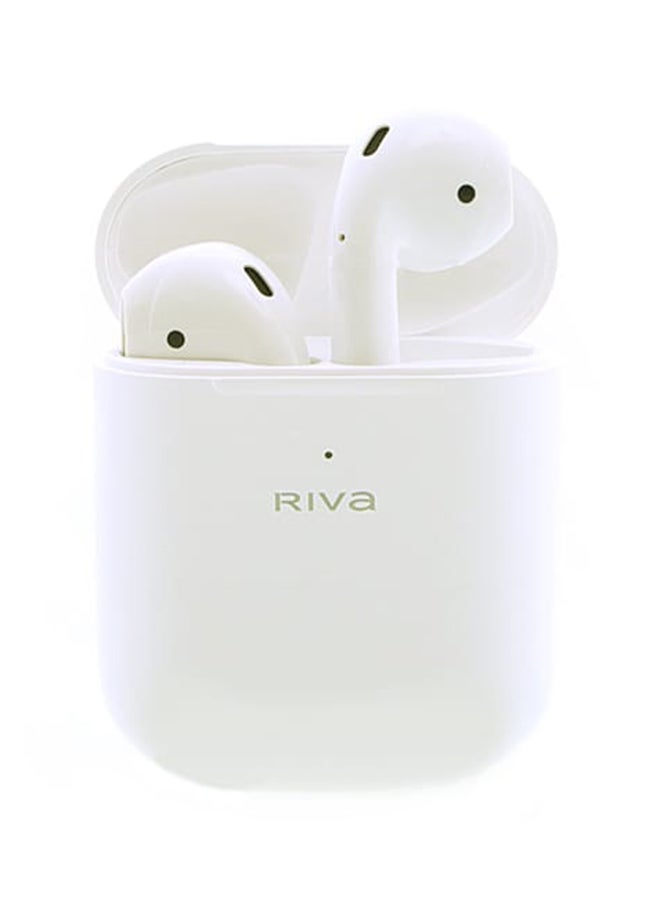 ريفا سماعة رأس بلوتوث مع علبة شحن أبيض - Image 1
