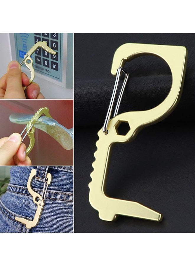 Portable Multi-Functional Contactless Door Opener Gold 3cm