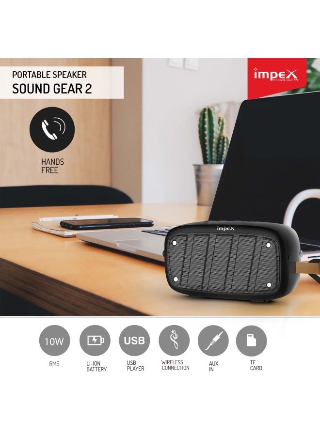 Impex Sound Gear 2 Bluetooth Speaker Black - Image 4