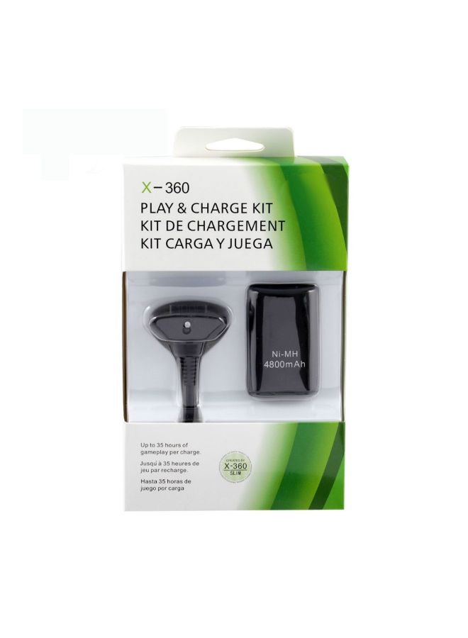 4800mAh Rechargeable Battery Pack And Cable For Xbox 360