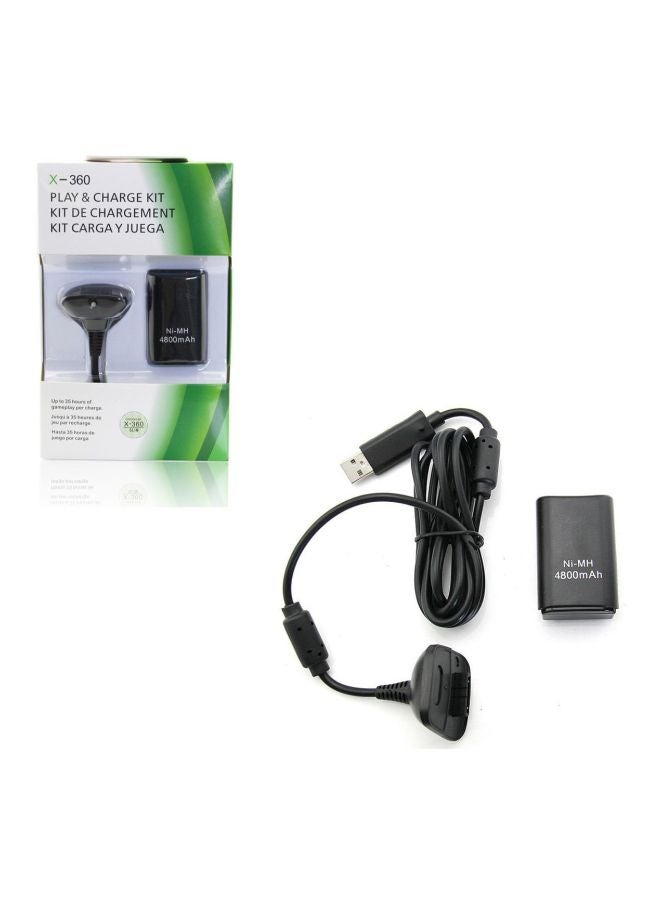 4800mAh Rechargeable Battery Pack And Cable For Xbox 360