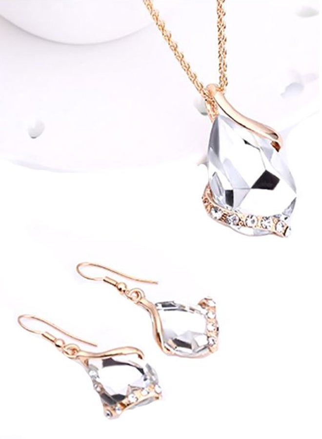 Sharpdo 2-Piece Alloy Water Drop Jewellery Set - Image 2