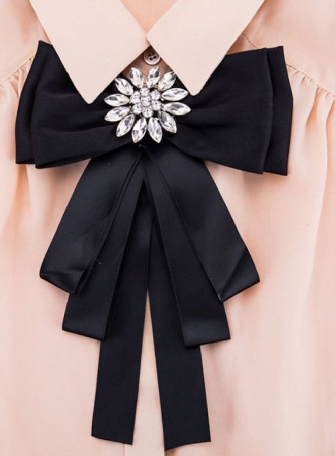 بيوينتي حجر الراين رصع Bowknot تصميم بروش  - Image 2