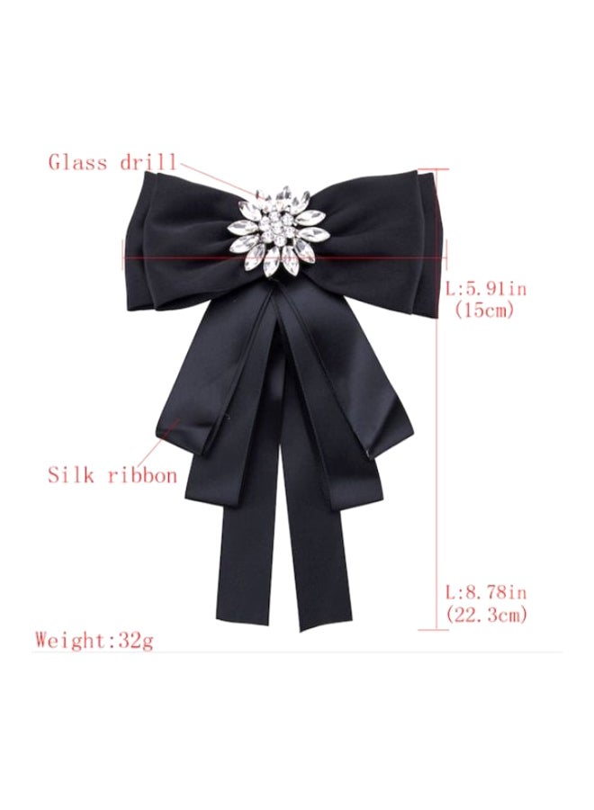 بيوينتي حجر الراين رصع Bowknot تصميم بروش  - Image 3