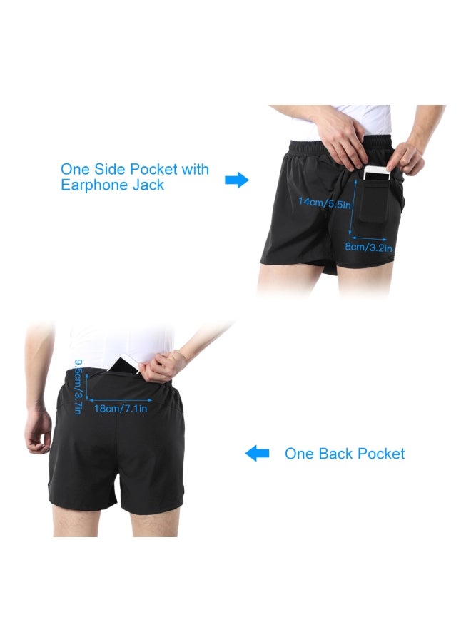 Elastic Workout Shorts M
