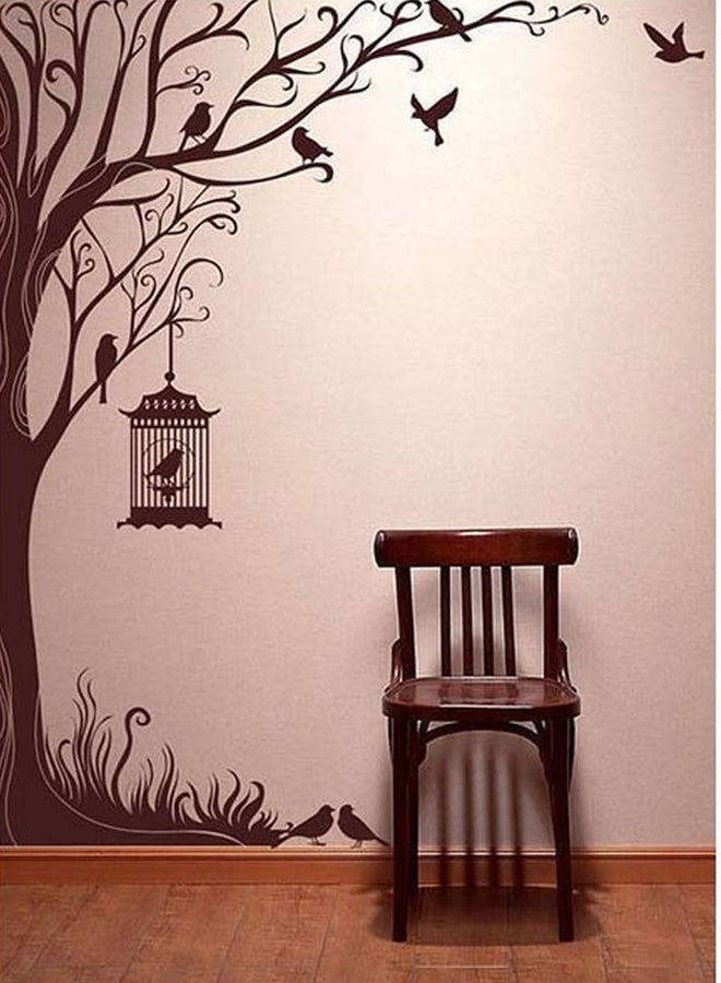 BBOriginalDesigns Tree Themed Wall Sticker Brown 60x45cm 