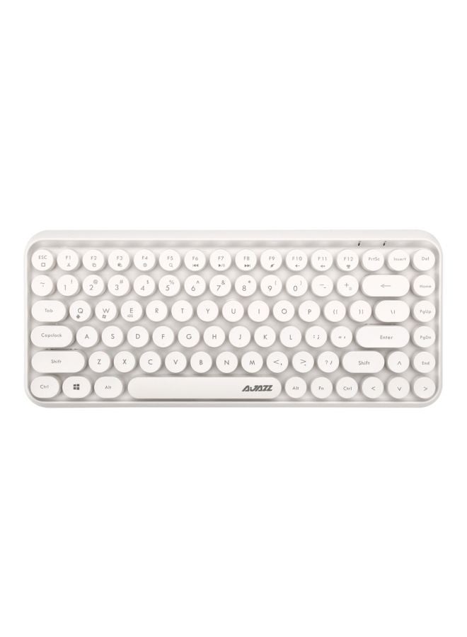 Ajazz Wireless Keyboard White - Image 1