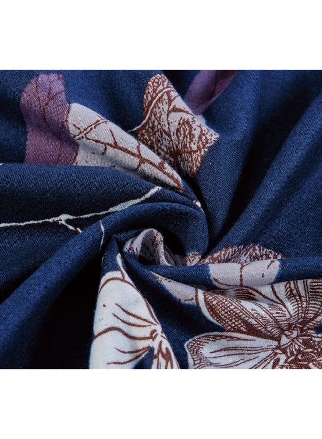 Sleep night 6-Piece Printed Comforter Set Polyester Blue/Purple/Brown King - Image 3