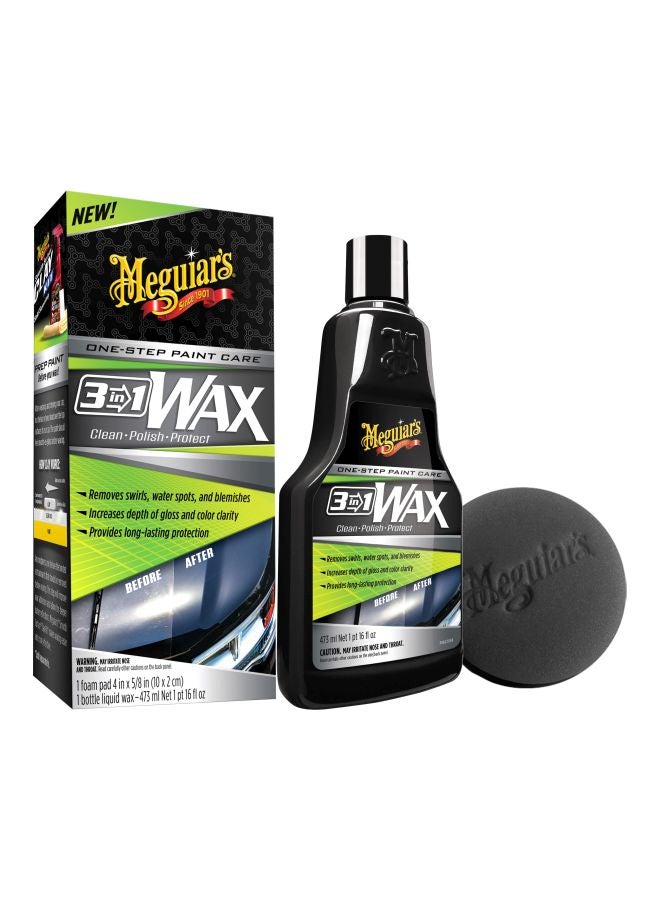 Meguiar's 3-in-1 Liquid Wax With Foam Pad  - Image 1