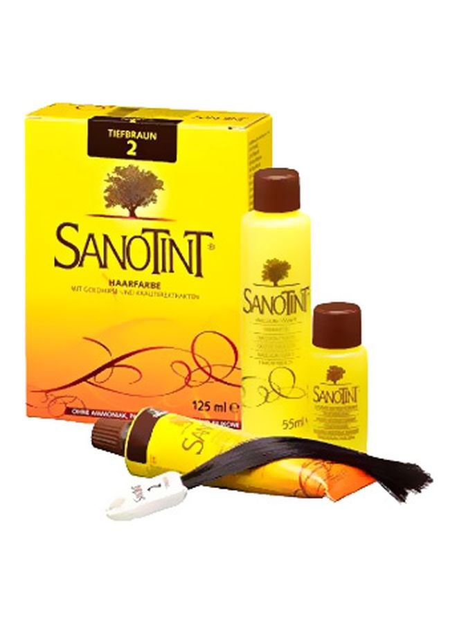 سانوتينت صبغة شعر كلاسيكية دائمة 02 أسود بني Color Paste 55, Fixer 55, Revitalizing Balm 15ملليلتر  - Image 1