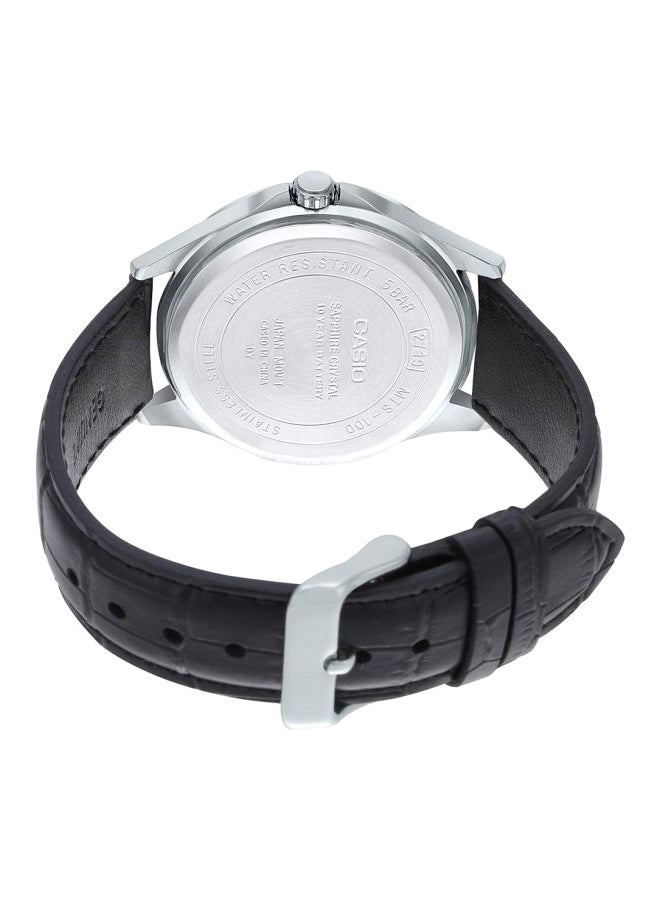 CASIO Men's Dress Analog Watch MTS-100L-1AVEF - 41 mm - Black - Image 2