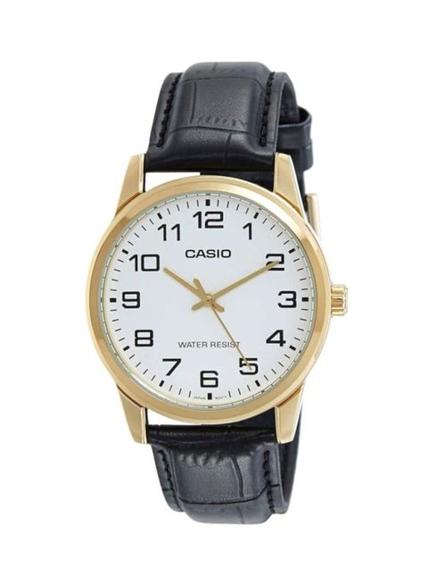 Men's Water Resistant Analog Watch MTP-V001GL-7BUD - 38 mm - Black