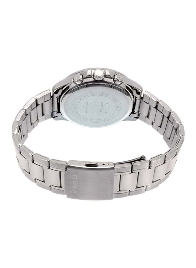 كاسيو ساعة يد إنتايسر بعقارب طراز MTP-1374D-1 - مقاس 44 مم - لون فضي للرجال - Image 2