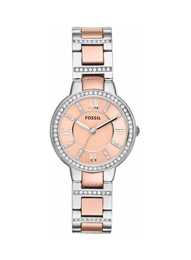 FOSSIL Women's Virginia Analog Watch ES3405P - 30 mm - Rose Gold/Silver  - Image 1