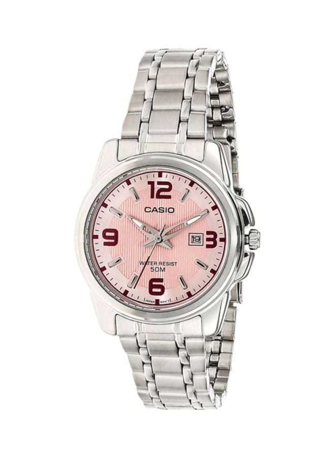 كاسيو ساعة يد إنتايسر بعقارب طراز LTP-1314D-5AV - 33 مم - فضي للنساء - Image 1